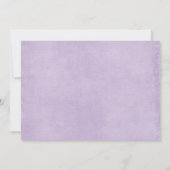 ブラウンバイオレットフェアリーフローラベビーシャワー 招待状 (裏面)