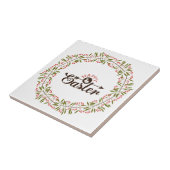 ブラウンバカラフルニー付きラウンドリース タイル (側面)