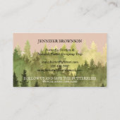 ブラウンバタフライガーデンアイディア素朴な森のキャンプ 名刺 (裏面)