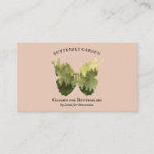 ブラウンバタフライガーデンアイディア素朴な森のキャンプ 名刺 (正面)