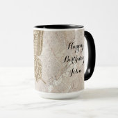 ブラウンバタフライマーブル マグカップ (正面右)