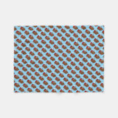 ブラウンバッグサックスクールランチレディ先生カフェテリア フリースブランケット (正面(横))