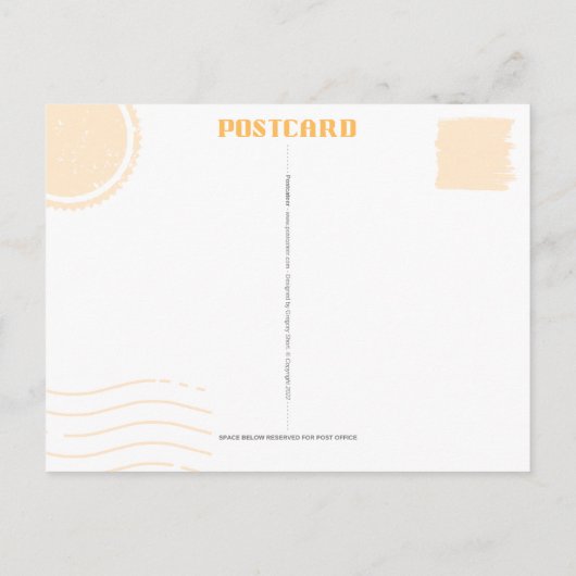 ブラウンバッグ葉書のフクロウ「まだそこにいるのか?」 ユーモア ポストカード (裏面)