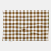 ブラウンバッファロープレイド キッチンタオル (横)