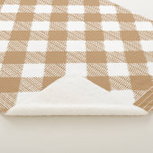 ブラウンバッファロープレイド シェルパブランケット (3/4)