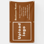 ブラウンバナーのビジネスブランド 横断幕 (縦)