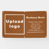 ブラウンバナーのビジネスブランド 横断幕 (横)