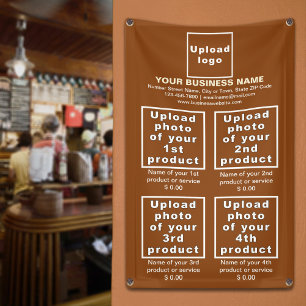 ブラウンバナーのビジネス製品またはサービス 横断幕