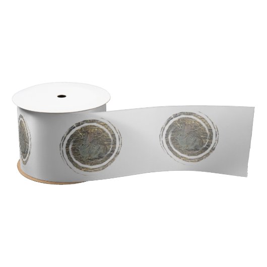 ブラウンバニーかわいい砂漠の野生の動物ウサギ サテンリボン (リール)