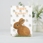 ブラウンバニーイースターフラットカード サンキューカード (スタンド正面)