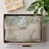 ブラウンバニーラビットフローラみすぼらしいフランスの消印 薄葉紙 (ギフト)