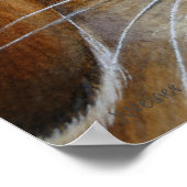 ブラウンバニーラビット春ボンネットアート16x20 ポスター (角)