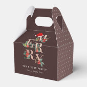 ブラウンバラ金ゴールドレッドグリーンメリークリスマスリーフ フェイバーボックス (裏面サイド)