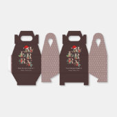 ブラウンバラ金ゴールドレッドグリーンメリークリスマスリーフ フェイバーボックス (折り畳みなし)