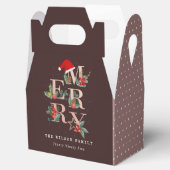 ブラウンバラ金ゴールドレッドグリーンメリークリスマスリーフ フェイバーボックス (オープン)