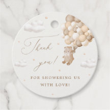 ブラウンバルーン付きテディベア