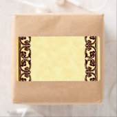 ブラウンバロックヴィンテージ要素カスタムラベル ラベル (インサイチュ)