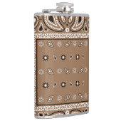 ブラウンバンダナペイズリーカントリーカウボーイ フラスク (右)