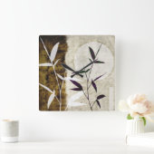 ブラウンバンブームーン紅葉 スクエア壁時計 (ホーム)