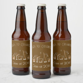 ブラウンバーの卒業パーティーメニュー キャップカクテル ビールラベル