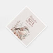 ブラウンバード80誕生日 スタンダードランチョンナプキン (角)