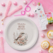 ブラウンバード80誕生日 ペーパープレート (パーティー)