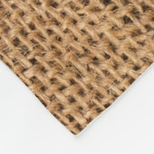 ブラウンバーラップクロスのサックテクスチャ フリースブランケット (角)