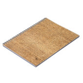 ブラウンバーラップサック：テクスチャ付き布の背景 ノートブック (左側)