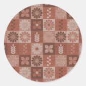 ブラウンバ素朴ラップの花離れのステック ラウンドシール (正面)