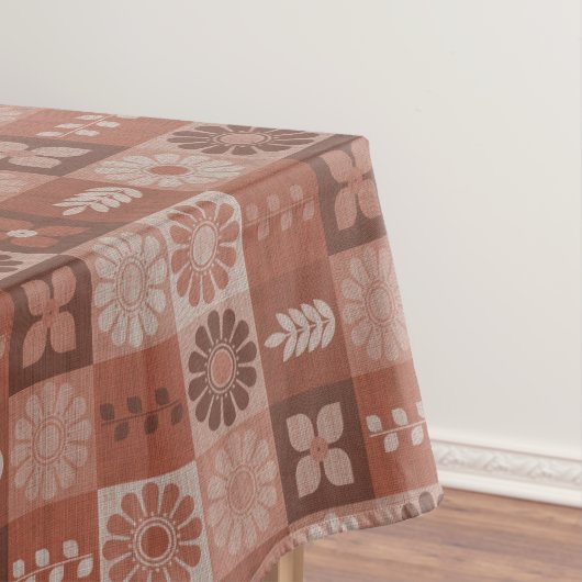 ブラウンバ素朴ラップの花離れのテーブルクロス テーブルクロス (インサイチュ)