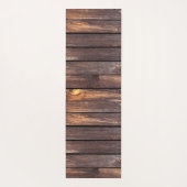 ブラウンバ素朴ンウッドスクリプト名前をカスタムする ヨガマット (裏面)