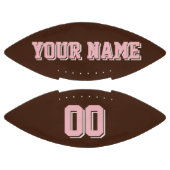 ブラウンパステルピンクとホワイトカスタムサッカー アメリカンフットボール (パネル)