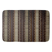 ブラウンパターン（の模様が）ある、金ゴールド、クリーム バスマット (正面)