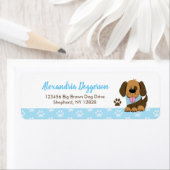 ブラウンパピードッグカスタム住所 シール (インサイチュ)