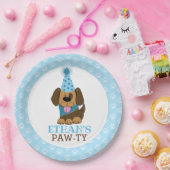 ブラウンパピードッグポーティエイジ誕生日 ペーパープレート (パーティー)