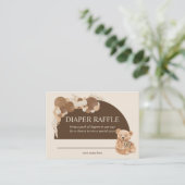 ブラウンパンパスグラステディベアおむつラッフル エンクロージャーカード (スタンド正面)