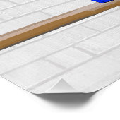 ブラウンパーソナライズされたと赤のバスケットボールジャージー ポスター (コーナー)