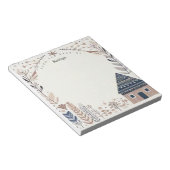 ブラウンパーソナライズされたスカンジナビアハイゲハウス ノートパッド (アングル)