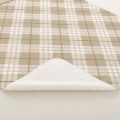 ブラウンパーソナライズされたタンベージュバッファロープレイドボーイズ シェルパブランケット (3/4)