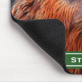 ブラウンパーソナライズされたベアポートレート野生生物写真 マウスパッド (コーナー)