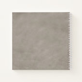 ブラウンパーソナライズされたホース絵画レシピ ノートブック (裏面)