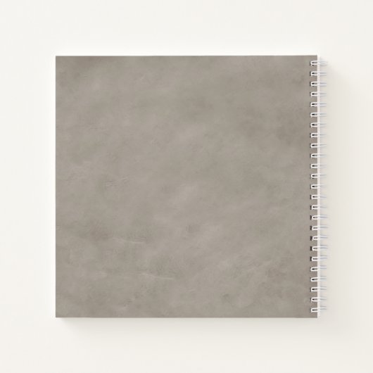 ブラウンパーソナライズされたホース絵画レシピ ノートブック (裏面)