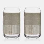 ブラウンパーソナライズされた自然カキセット ガラス缶 (左)