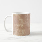 ブラウンパーソナライズされた&金ゴールドウォーター色コーヒー コーヒーマグカップ (左)