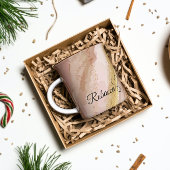 ブラウンパーソナライズされた&金ゴールドウォーター色コーヒー コーヒーマグカップ