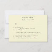 ブラウンビクトリアン装飾用RSVPと食事の選択肢 出欠カード (正面)