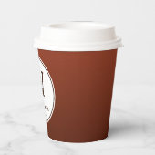 ブラウンビジネスコーヒー紙カップ 紙コップ (裏面)