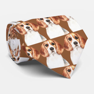 ブラウンビーグル犬 ネクタイ