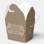 ブラウンピクニックベビーシャワーバスケットありがとう フェイバーボックス (オープン)