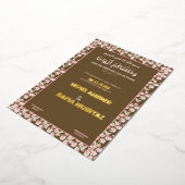 ブラウンピンクニッカ、イスラム婚姻証明書 箔シーズンカード (回転した状態)